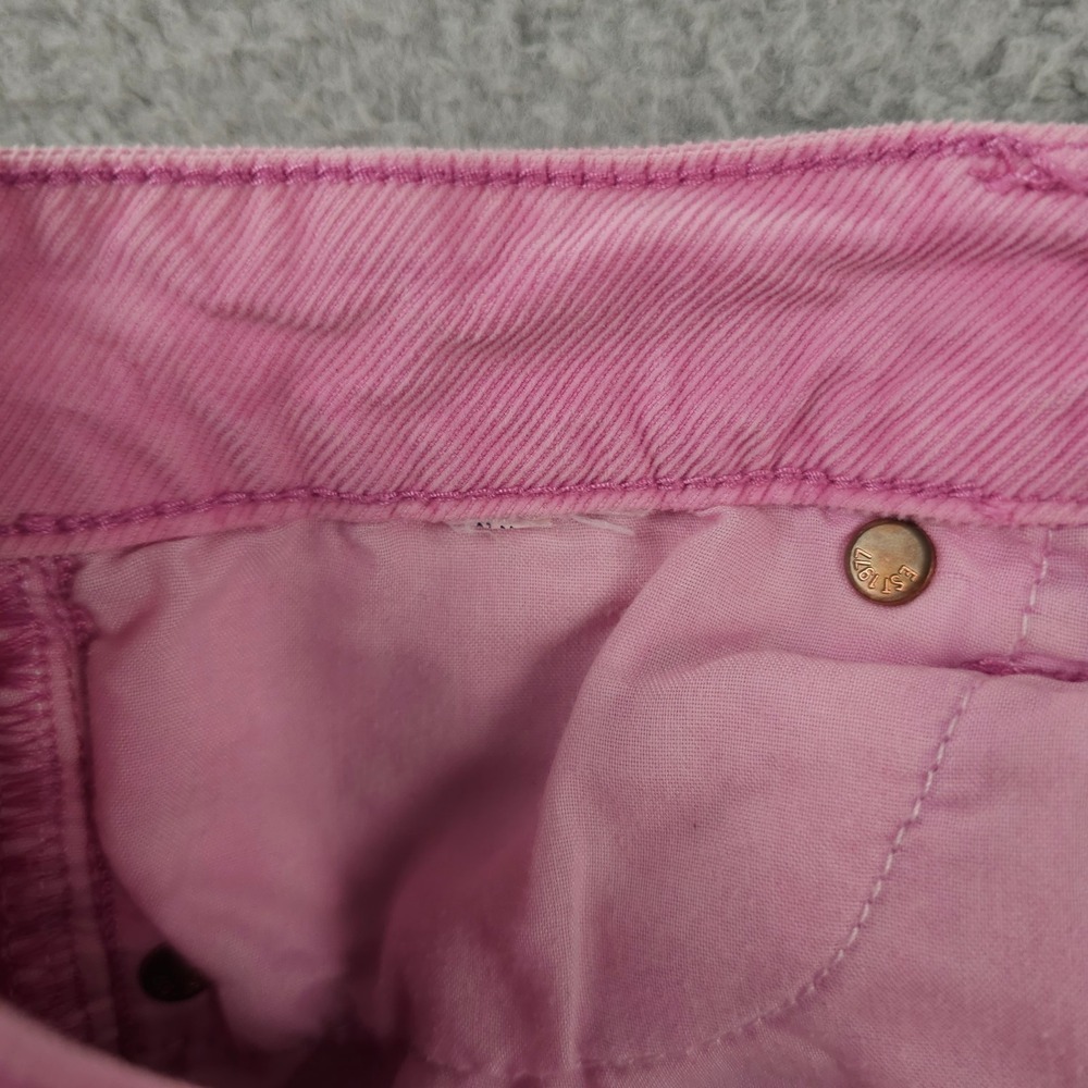 American Eagle Shorts Womens 0 Pink Corduroy Micro Mini Low Rise Cut Off Stretch - Picture 4 of 11